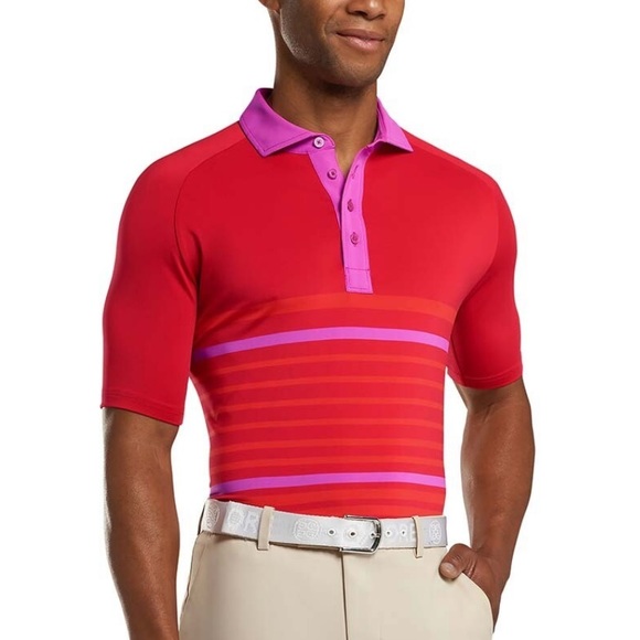 G/FORE Shirts Gfore Mens Large Variegated Technical Golf Polo Shirt